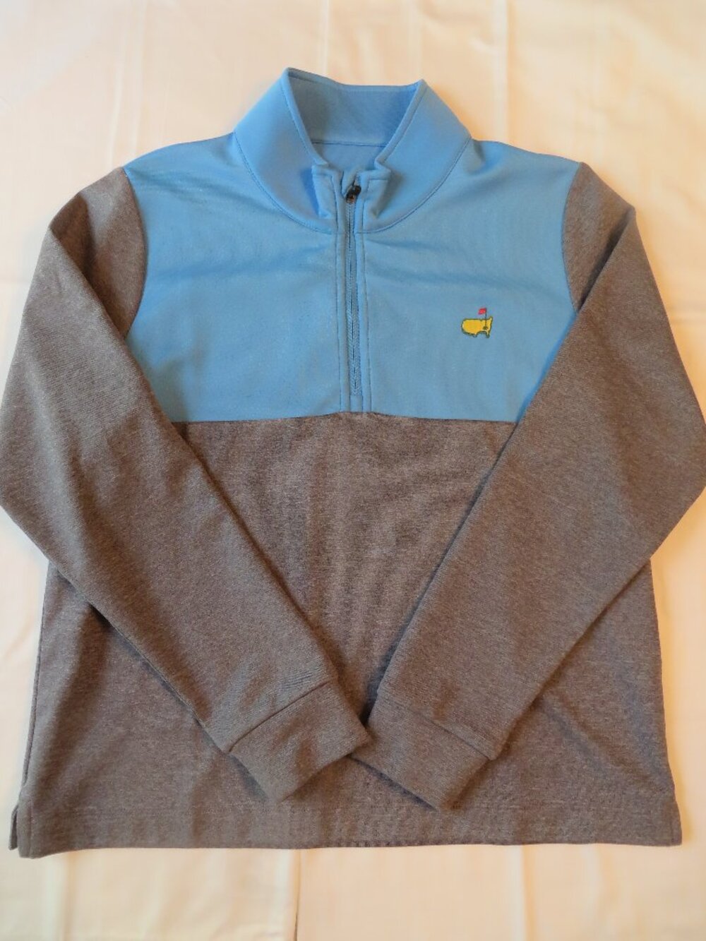 Masters Tournament Boys Performance Quarter-Zip | Light Blue/Gray | Size M
